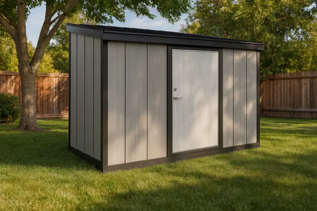 Metro Single Slope Mockup 1 Design Your Shed Design Your Backyard Space Choose size, colors and options Download a Quote in minutes