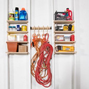 Stud Shelving, 8 Shelves, 4 Hooks, (16")