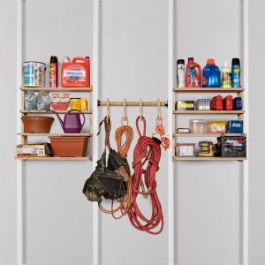 Stud Shelving, 8 Shelves, 4 Hooks, (24")