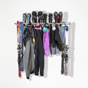 Ski/Snowboard Shelf with 10 Hooks